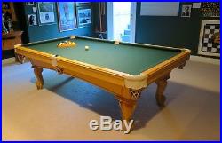 Near Mint Condition Olhausen Santa Ana 8 foot Billiard Pool Table