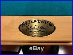 Near perfect condition Pool Billiards Table Olhausen 8'x4' Solid Rock Maple