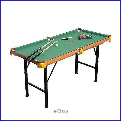 New 4.5FT Mini Foldable Portable Pool Table Billiard Table full set w/balls