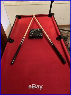New 5ft Mini Table Top Pool Table Game Billiard Board Play with Balls Set cues