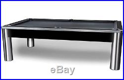 New 8' Spectrum Slate Pool Table with Chrome and Black Finish