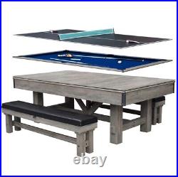 New Bluewave Logan 7-Ft 3-In-1 Pool Table WithBenches