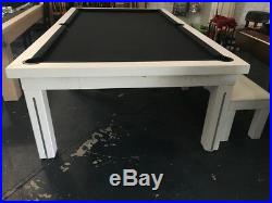 New York 9' Pool Table with benches, Includes Cloth, Play Kit & Local Delivery