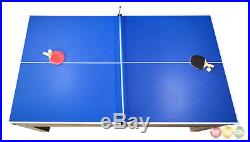 Newport 7-ft Table Tennis & Billiards Combo With Bench In Driftwood Finish