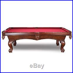 Nora 8' Pool Table with Antique Walnut Finish and FREE Shipping
