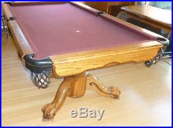 OAK Claw foot billard table & dining top pool table