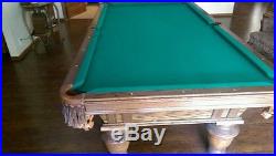 OLHAUSEN full sized solid oak pool table