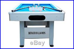 OUTDOOR BUMPER POOL TABLE IN SILVER withBLUE CLOTHTHE ORLANDO by BERNER BILLIARDS