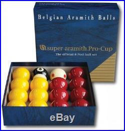 Official Super Aramith Pro Cup Casino 8 Pool Balls Spot Measle Dotted Cue Ball