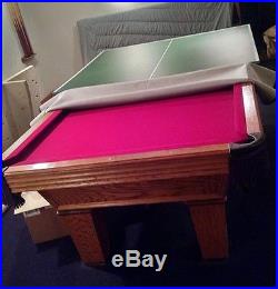 OlHausen 8' Professional Pool Table with a ping-pong table top Barely Used