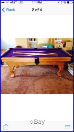 Olenhausen Pool Table With Accesories 3 Piece Slate Table
