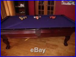 Olhausen 8' cherry pool table well cared for and beautifully maintained