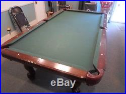 Olhausen 8 foot pool table. Cherry wood, Italian slate, many extras