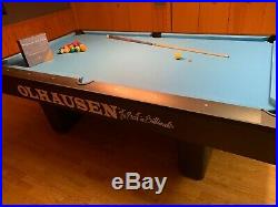 Olhausen 8 ft Tournament Pool Table and extras