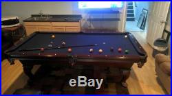 Olhausen 8 ft pool table wood with Accu-Fast Cushions LIKE NEW