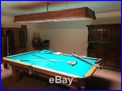 Olhausen Billiard 9ft Regulation Pool Table With Bonus Ceiling Light
