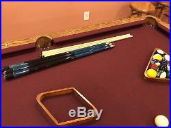 Olhausen Billiards Pool Table slate solid oak and accessories package