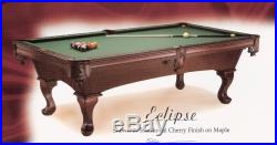 Olhausen Eclipse 8 Foot Pool Table, Pool Bench, and all accessories