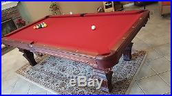 Olhausen Hampton pool table with corner and wall mount cue racks