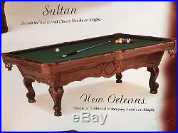 Olhausen Pool Table (New Orleans) Solid Maple + Pool Rack + 3 light fixture