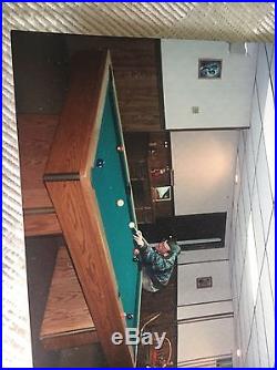 Olhausen Pool Table Pickled Oak Wood Withbrass Trim Mint Condition
