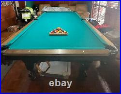 Olhausen Pool Table Standard Regulation 9' 100L 50W Solid Mahogany and Walnut