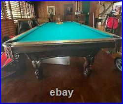 Olhausen Pool Table Standard Regulation 9' 100L 50W Solid Mahogany and Walnut