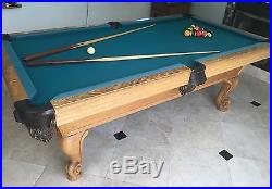 Olhausen Provencial Solid Oak / Slate 7' Pool Table & Accessories
