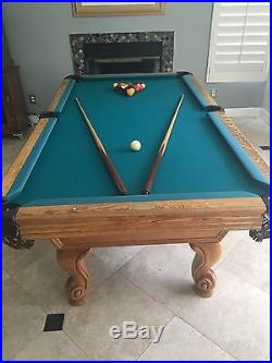 Olhausen Provencial Solid Oak / Slate 7' Pool Table & Accessories