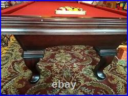 Olhausen Solid Oak 8' Pool Table and Accessories Located in Northern New Jersey