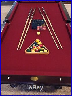 Olhausen St. Andrews 8ft. Pool Table. Wall rack for cues & Aramith balls incl'd
