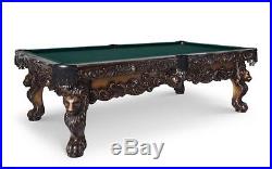 Olhausen St. Leone 8.5 Ft Pool Table in Heritage Cherry, Red Cloth