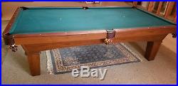 Olhausen used 9' Slate Pool Tables, Barely Used with Green Felt incl Accessories