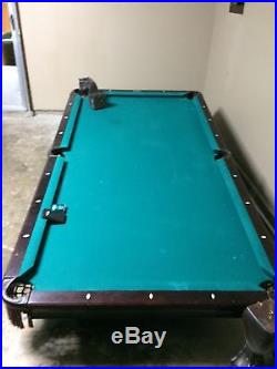 Original brunkswick billards pool table 8ft x 4ft solid slate and sack pockets