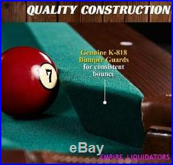 PALLET Barrington 90 Ball & Claw Leg Pool Table with Cue Rack + Dartboard Set