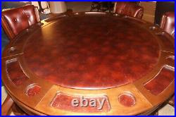 POKER TABLE BY DARAFRFEEV PADDED REvERSEABLE TOP ROLLER PADDED CHAIRS