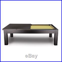 Penelope Pool Table 8' with Dining Top Conversion Walnut Finish and Free Shipping