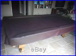Peter Vitalie 8'x4' slate pool table with leather pockets