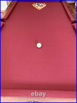 Peter Vitalie Pool Table Billiards Mission Model Cues Balls Floor Oak Rack incl