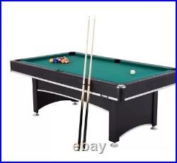 Phoenix 7' Pool Table with Pool Balls, Pool Cues, & Table Tennis Conversion Set