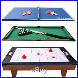 Ping Pong Air Hockey Billiard 3 In 1 Multifunctional Pool Table Indoor Fun Game