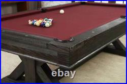 Playcraft Brazos River 8' Slate Pool Table, Weathered Black