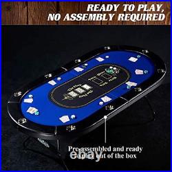 Poker Table 10 Player (Blue)