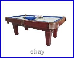 Pool Central 7FT Brown and Blue Slate Billiard and Pool Game Table