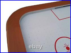 Pool Central 7FT x 4FT Recreational Brown, White and Red Air Hockey Game Table