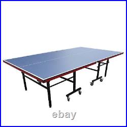 Pool Central 9FT Recreational Blue Table Tennis or Ping Pong Game Table