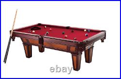Pool Table 7' Cherry/Maple Billiards Sticks and Table With Ball Set NEW