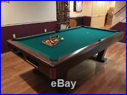 Pool Table 8 foot slate Brunswick Windsor VIP with all accessories
