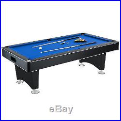 Pool Table 8-ft Hustler by Hathaway Blue 3/4in CARB MDF Surface w Cues & Balls
