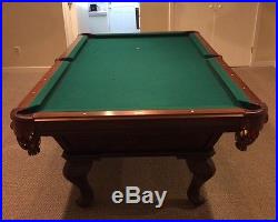 Pool Table (8 ft. X 4'5-1/2) Barely Used. Made by Sterling. With pool light